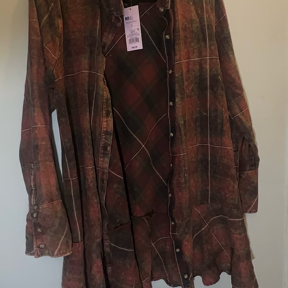Target Brown and Red Flannel Dress